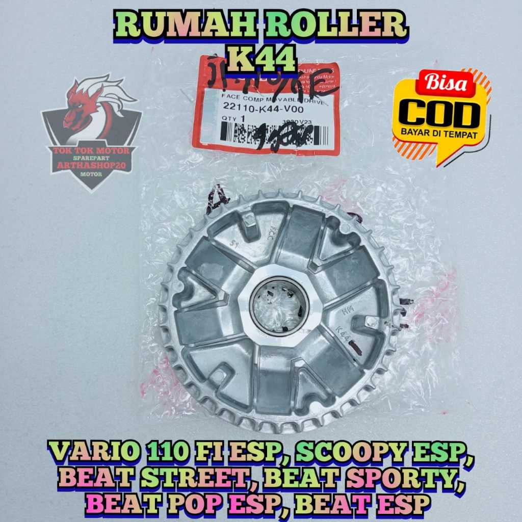 Rumah Roller K44 Motor Honda BEAT FI ESP , BEAT POP , BEAT SPORTY esp , BEAT STREET esp , SCOOPY FI 