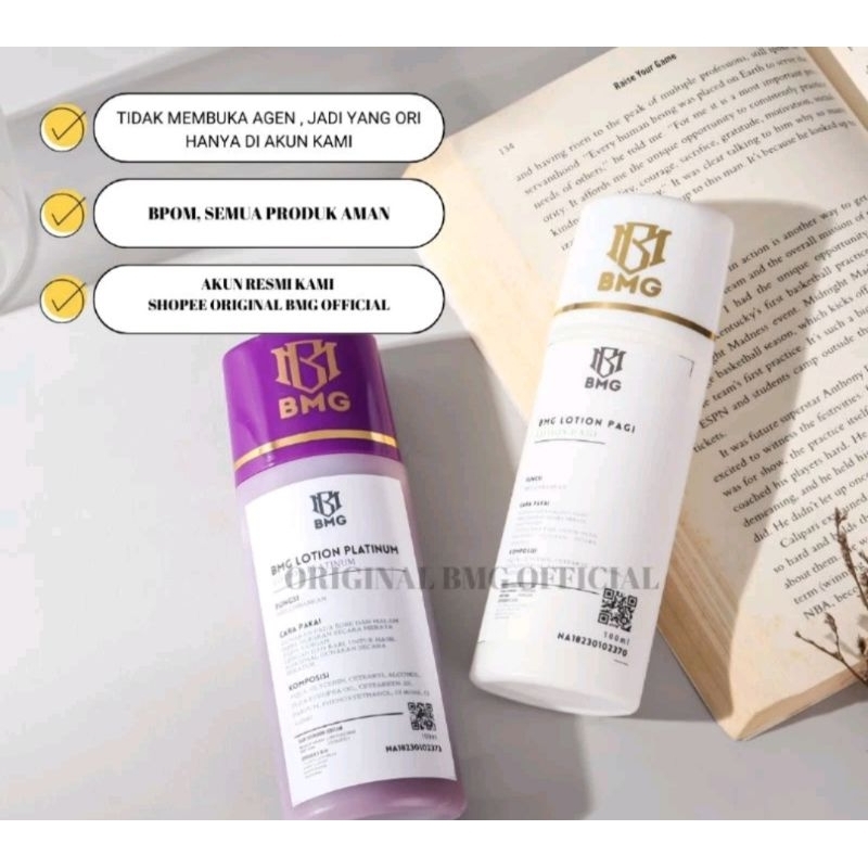 Lotion BMG whitening original Lotion pagi & anggur ungu