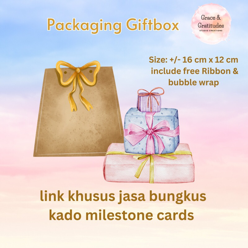 

Link Jasa Bungkus kado + Packaging Milestone Cards