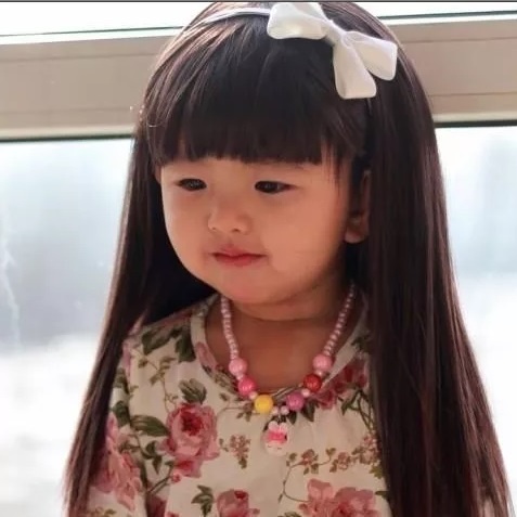 Olsee - Wig Rambut Palsu Anak Perempuan Panjang Dark Brown Wig Anak Cewek Lucu Import Anti Rontok