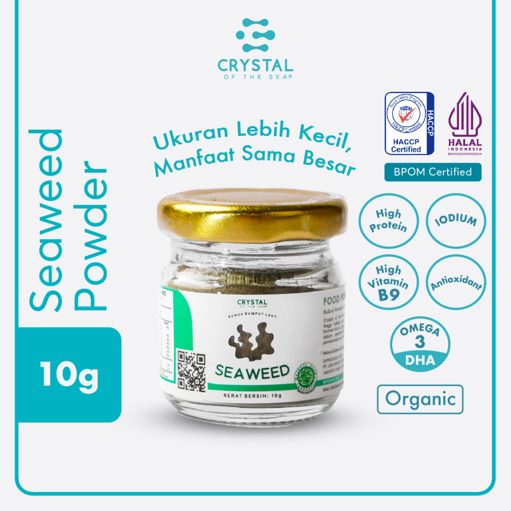 

Crystal of the Sea | Seaweed Powder (10GR) / Bubuk Rumput Laut / Bubuk Nori - Taburan Sup MPASI NON MSG