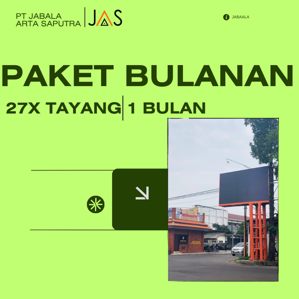 Paket B 1 Bulan Iklan Videotron Mojokerto