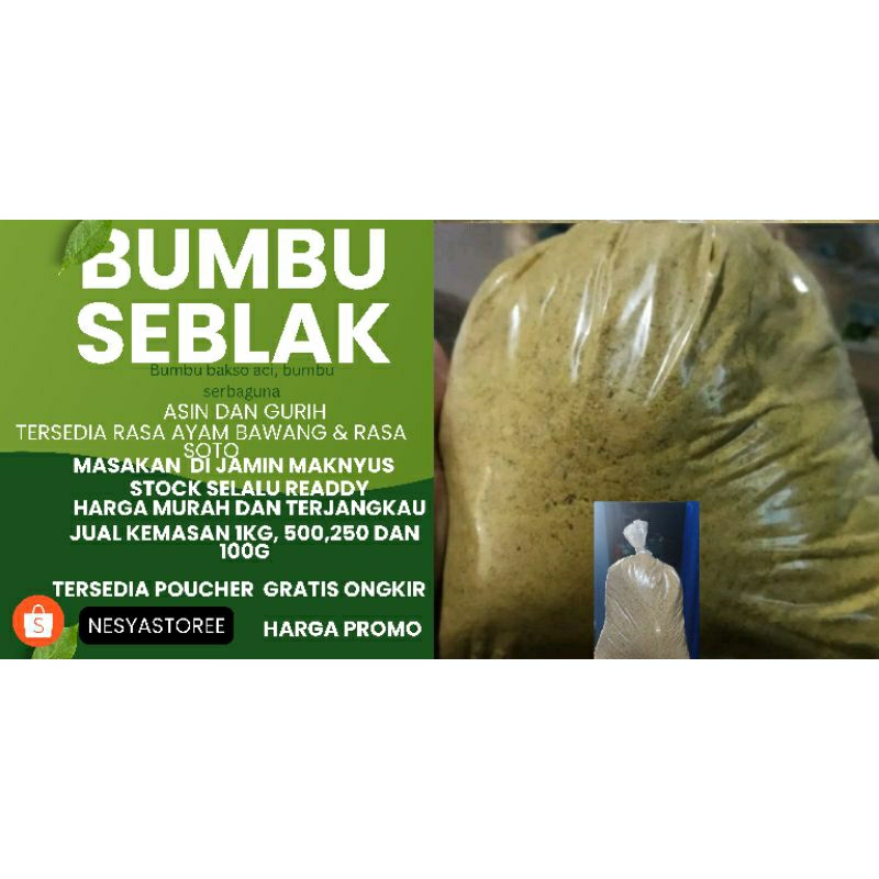 

paket 1kg bumbu kuah seblak rasa soto,bumbu mie,bakso boci bumbu serbaguna