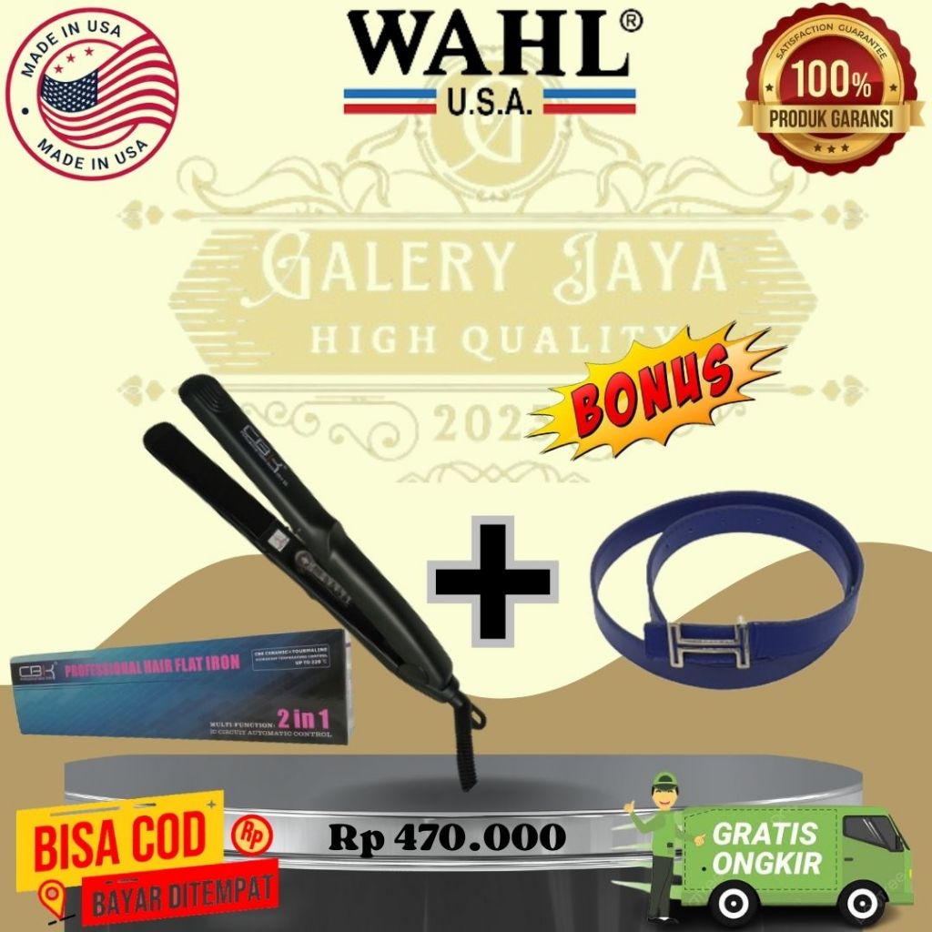 Catok Rambut Cbk CH 16 /Alat keriting rambut free geser wanita