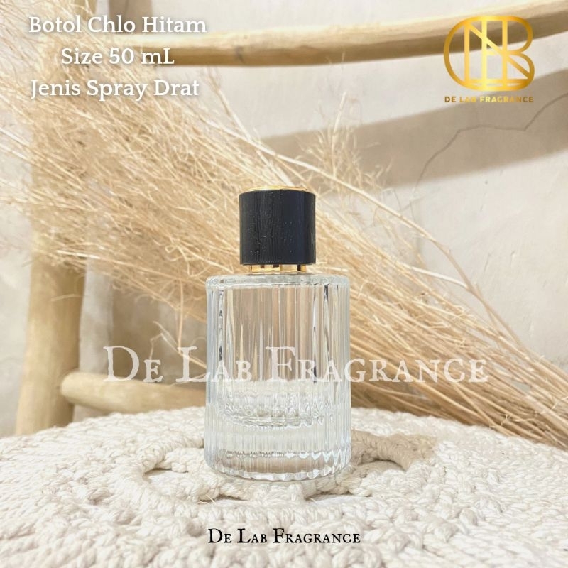 botol parfum chlo*ee 50 ml hitam drat/botol parfum hitam 50 ml/botol parfum bulat 50 ml/botol parfum