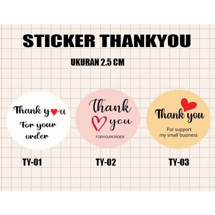 

STICKER LABEL THANK YOU POLOS