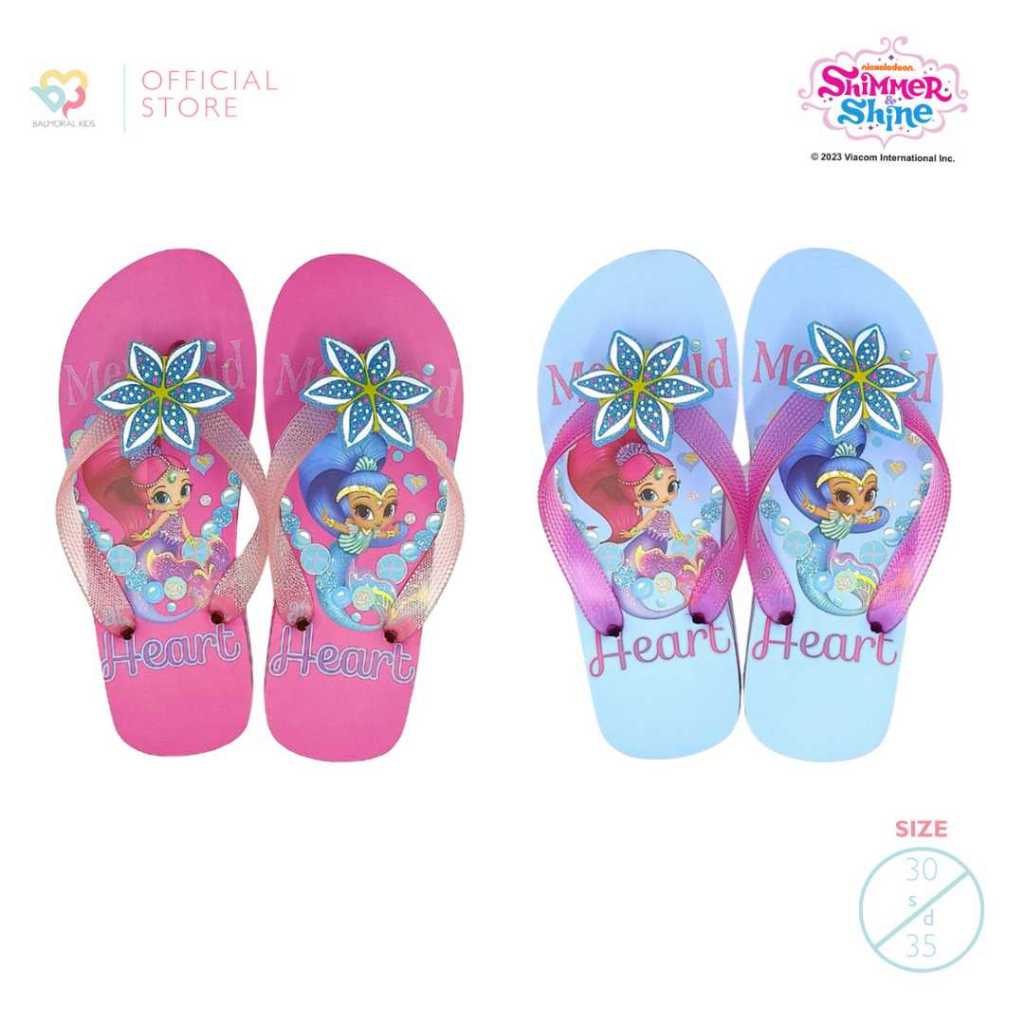 Sandal Jepit Lampu Wedges Anak Girls Shimmer and Shine Usia 5 - 9 Tahun SNS-ALJL01 Balmoral Kids