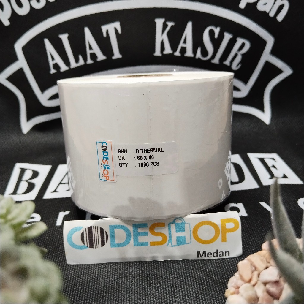 

Codeshop Stiker Label Barcode 60 x 40 mm Thermal Core 1" isi 1000 Pcs