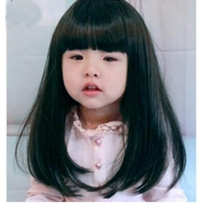 Rambut Palsu Anak Panjang Sebahu Bergelombang Wig Rambut Anak Lucu Impor Lembut / Wig Anak Perempuan