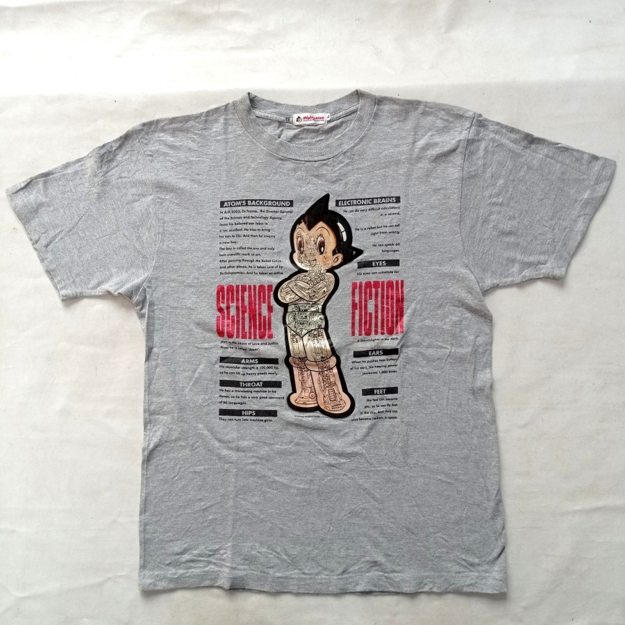 kaos vintage mighty atom astro boy hologram osamu tezuka tshirt anime