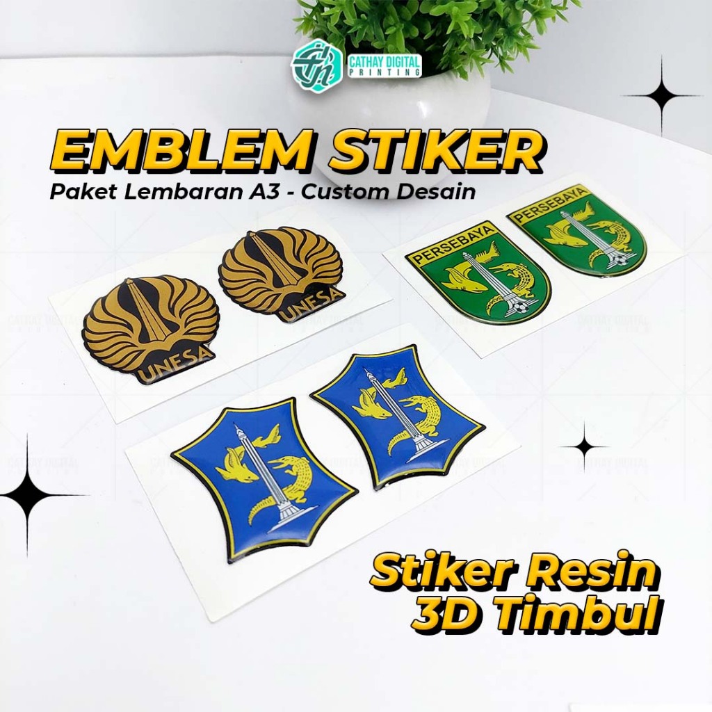 

Stiker Resin (Timbul) A3+