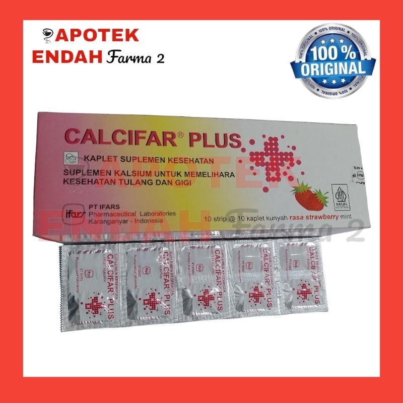 CALCIFAR PLUS TABLET PERBOX vitamin kalsium & vitamin D