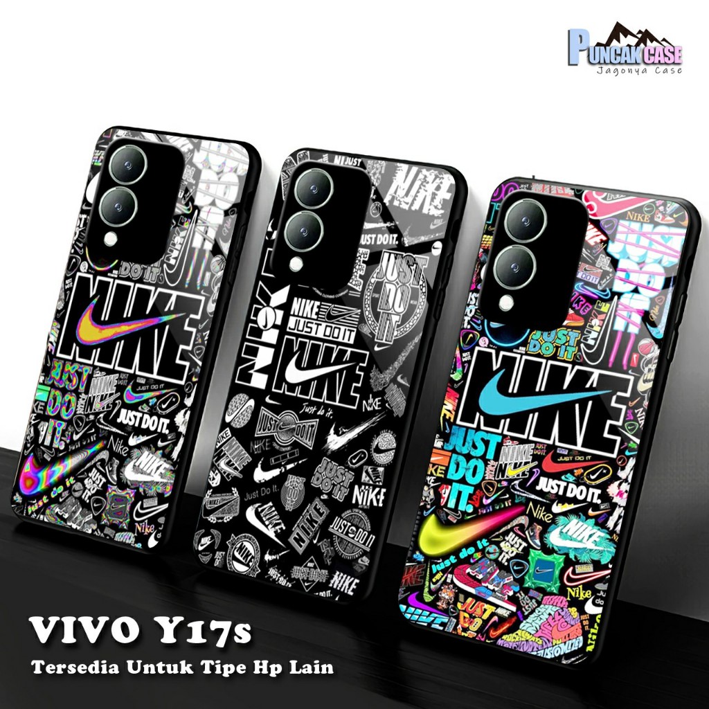 Softcase Glass Kaca VIVO Y17s TERBARU 2023 (A528) PELINDUNG HANDPHONE VIVO  - AKSESORIES HANDPHONE -