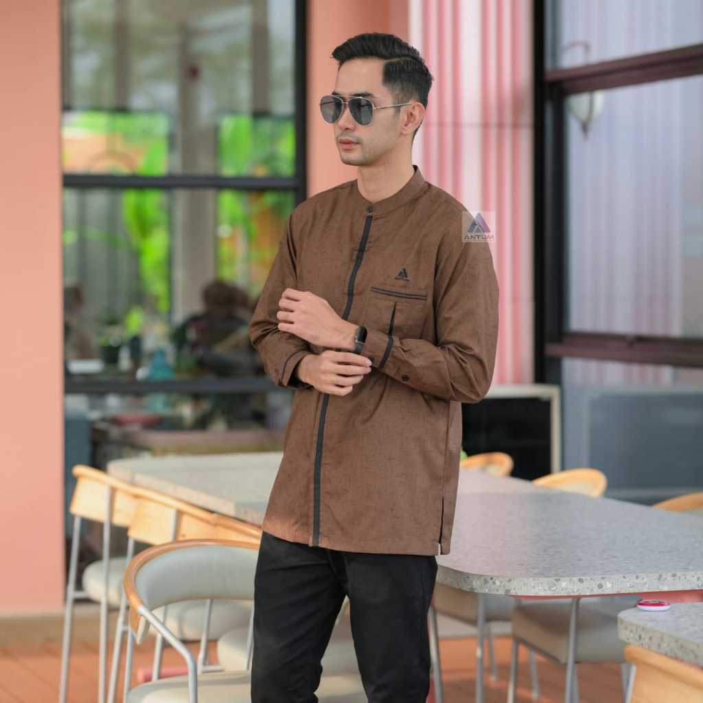 Kemeja Koko KEMKO LUXURY Atasan Linen ANTUM  Premium