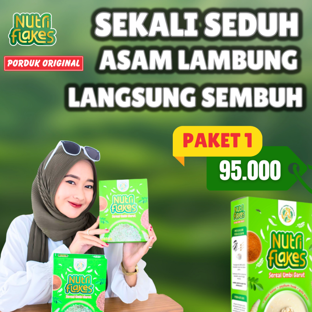 

NUTRIFLAKES - Sereal Umbi Garut- Solusi Mag, GERD, dan Asam Lambung Naik