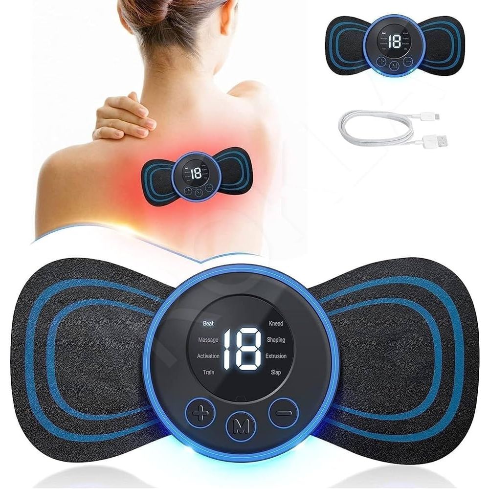 { OMG } Alat pijat Elektrik Tempel Mini Leher Lengan Paha Masagger Alat Pijat Leher / Alat Pijat Elektrik Tempel Terapi Leher Punggung Electric Massager /  Alat Pijat Leher Kaki Elektrik Portable Mini