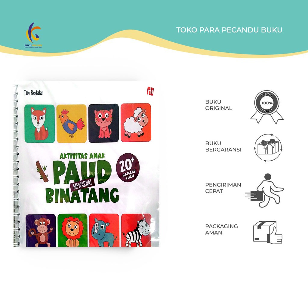Buku Aktivitas Anak - Aktivitas Paud Mewarnai Binatang - Tim Redaksi - Cikal Aksara - Bukukaluku