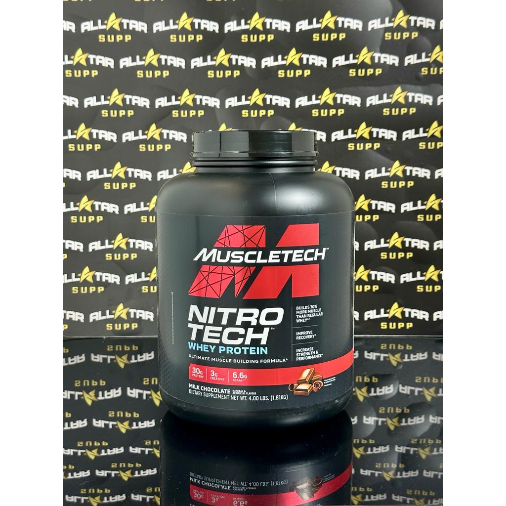 Muscletech Nitrotech Performance Series 4 lbs plus shaker whey protein