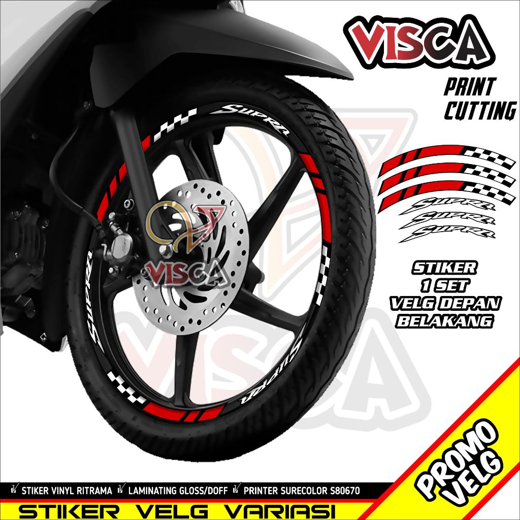 Stiker Velg Supra List Velg Motor Stiker Velg Ring 17 Supra Motif Flag