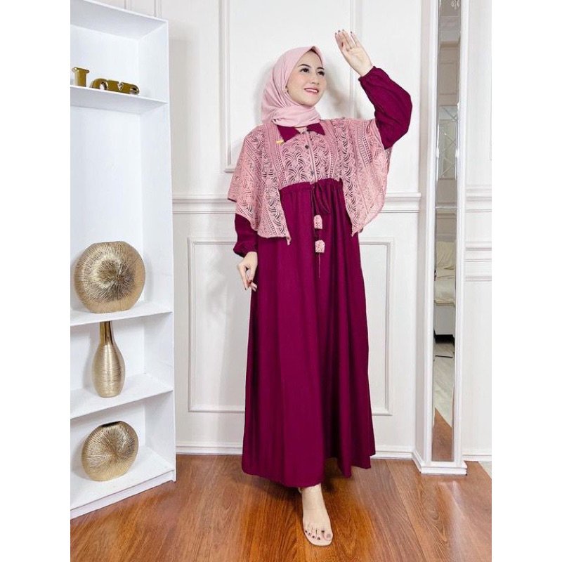 dress lace rompi cringkel airflow terbaru