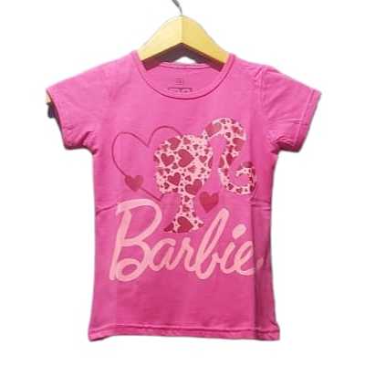 BAJU/KAOS ANAK PEREMPUAN MOTIF BARBIE 3-10 TAHUN