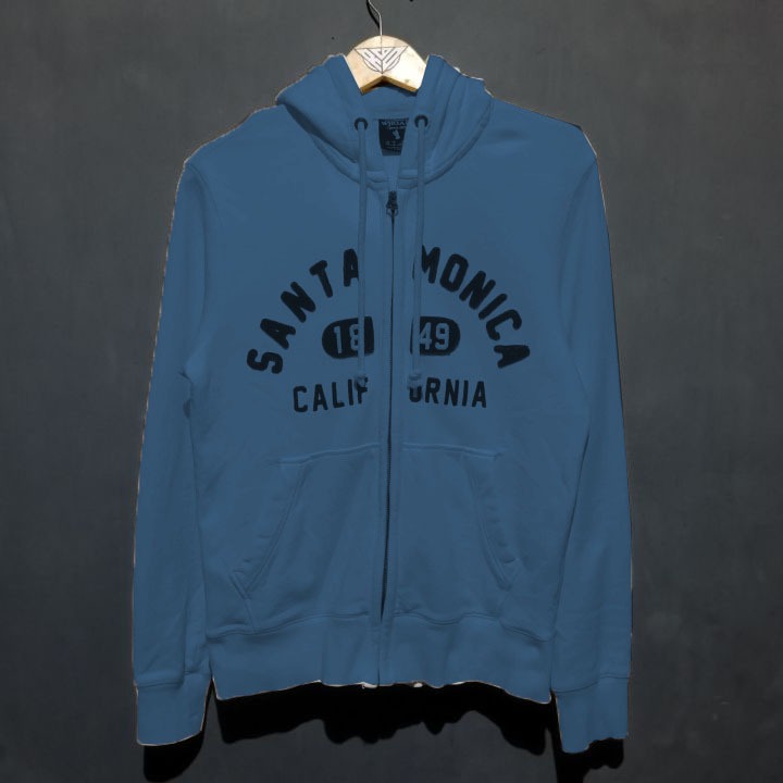 HOT PRODUCT JAKET HOODIE WHO.AU CALIFORNIA SANTA MONICA PUTIH ZIPPER PRIA WANITA PREMIUM HIGH