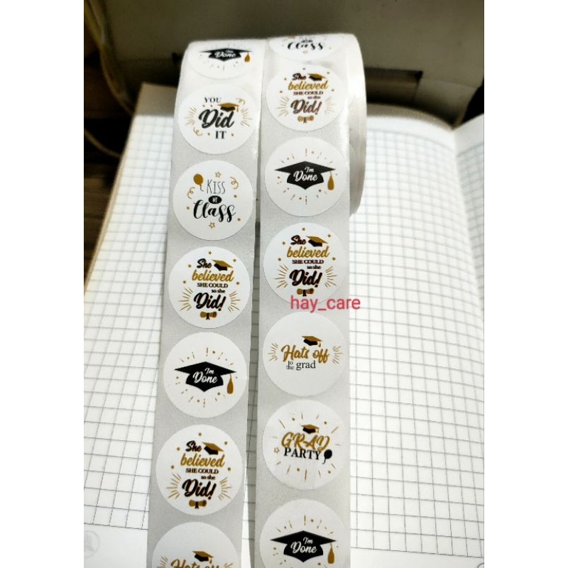 

(100pcs) stiker label graduation stiker wisuda stiker graduation