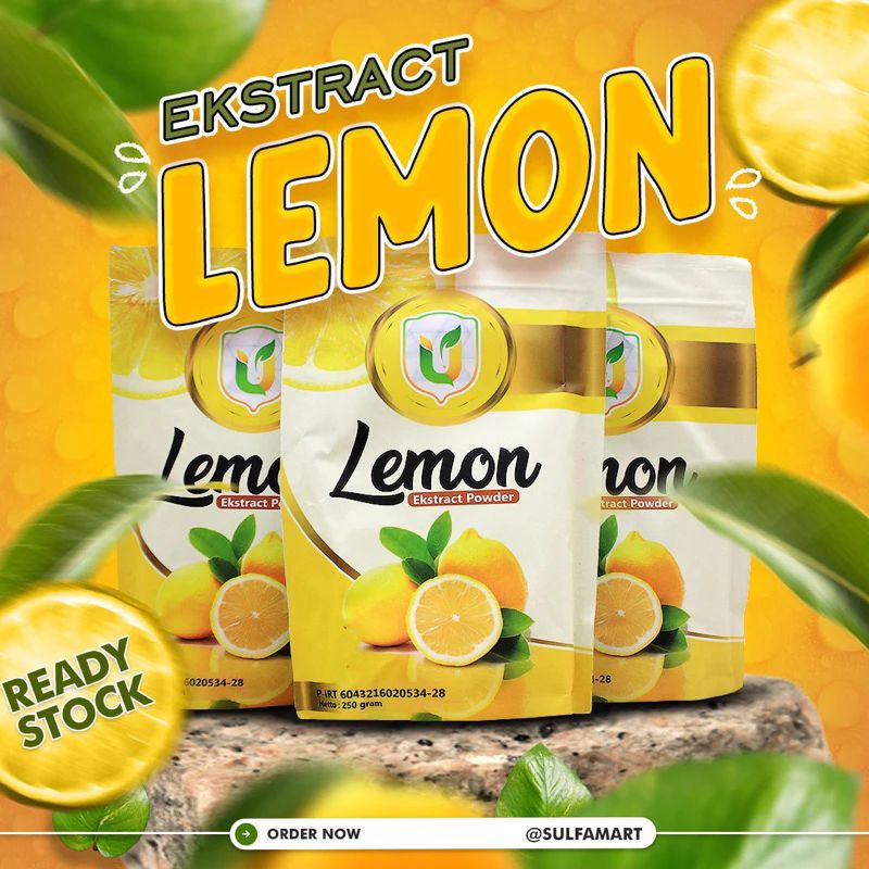 

Minuman Serbuk Ekstract Lemon 250Gr / Bubuk Ekstark Lemon Murni Original / Minuman Diet