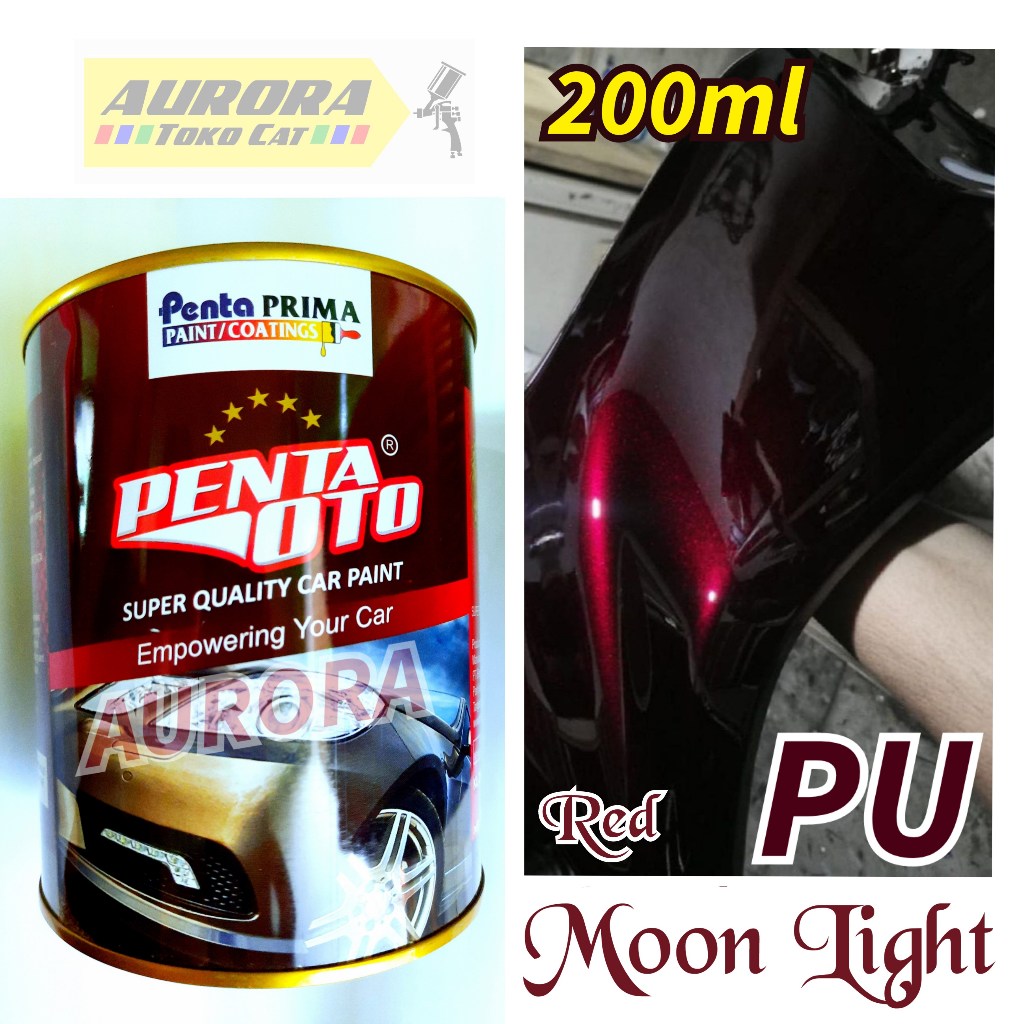 Cat Moonlight Red PU Candy Merah Gelap Metalik Dark Moon Light Red Costom Mixing Penta Oto 200ml