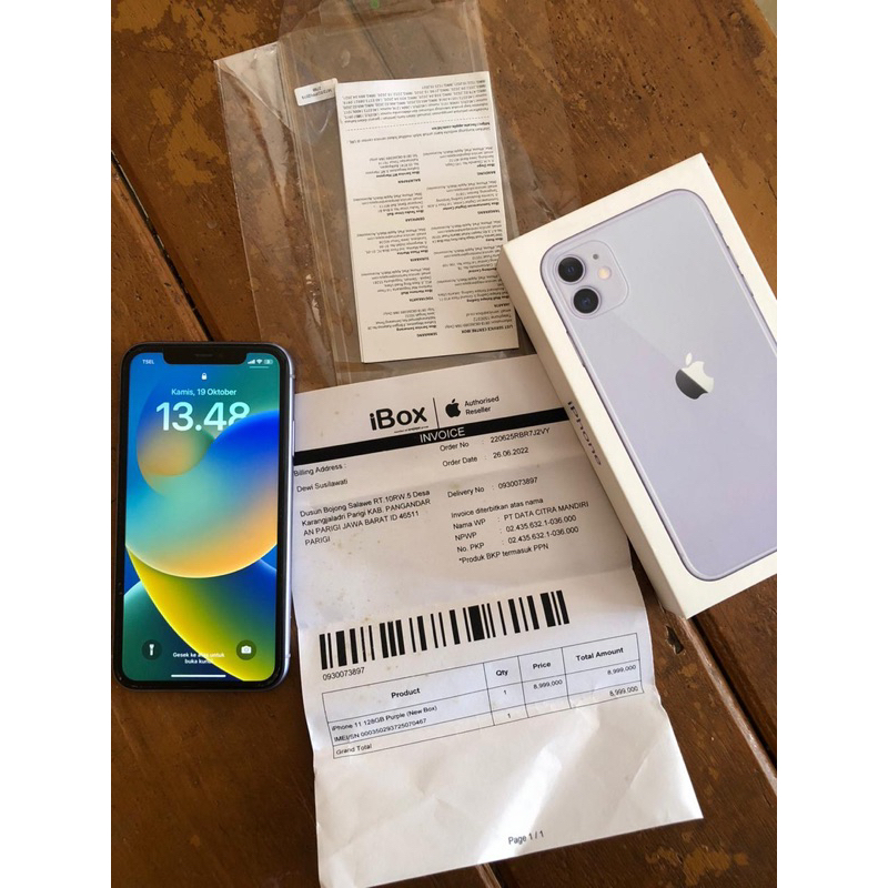 Apple Iphone 11, 128GB ori iBox, Purple
