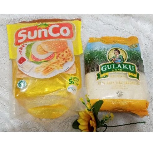 

paket sembako Minyak Sunco 2L +gula 1kg