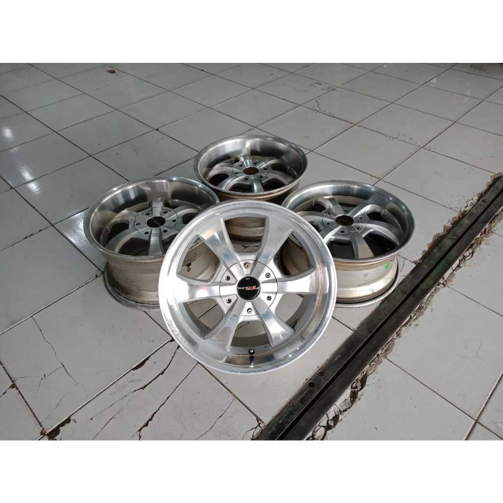 4 pcs velg racing celong lubang 5 ring 16 pelek mobil ertiga, brv, xpander, inova, corola altis