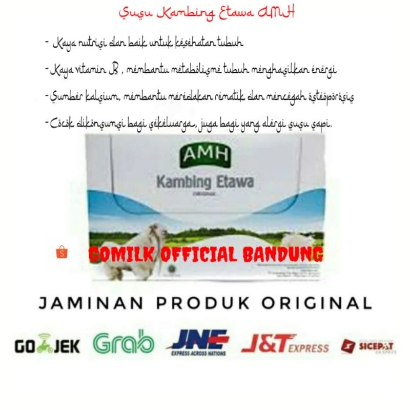 

Susu Kambing Bubuk AMH Original ll Kemasan Box Putih Original | Isi 10 Sachet | Susu Kambing Etawa AMH