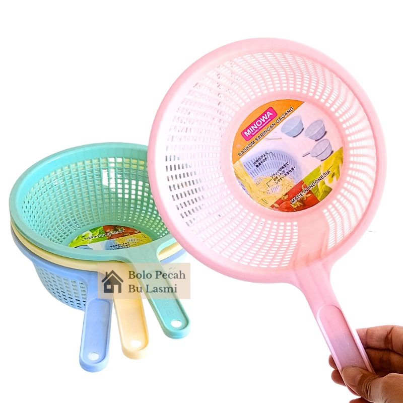 Saringan Plastik Cuci Sayur Tebal MINOWA / Saringan Cuci Sayur / Wadah Cuci Sayur