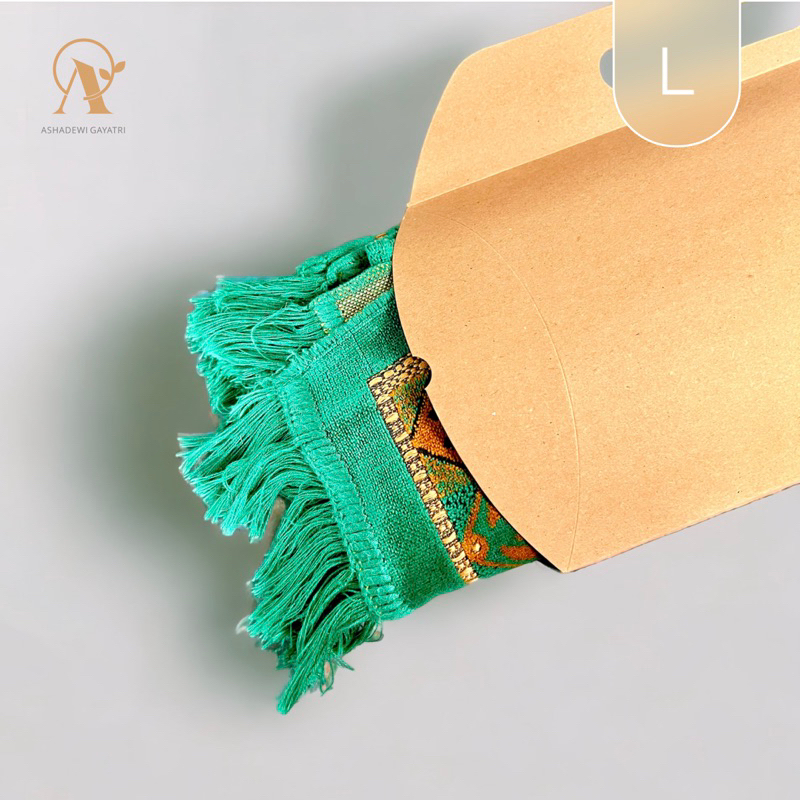 Ashadewi Gayatri – Pillow Box Handle 22x31x6 cm  – kraft / kotak kado / box baju