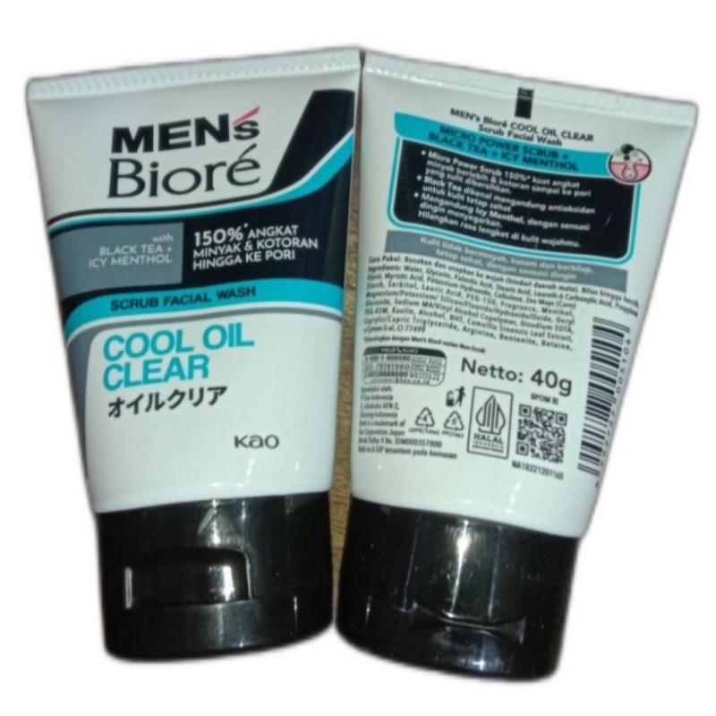 Biore Mens Cool Oil Clear 40gr, Biore Mens Acne Skincare 40gr