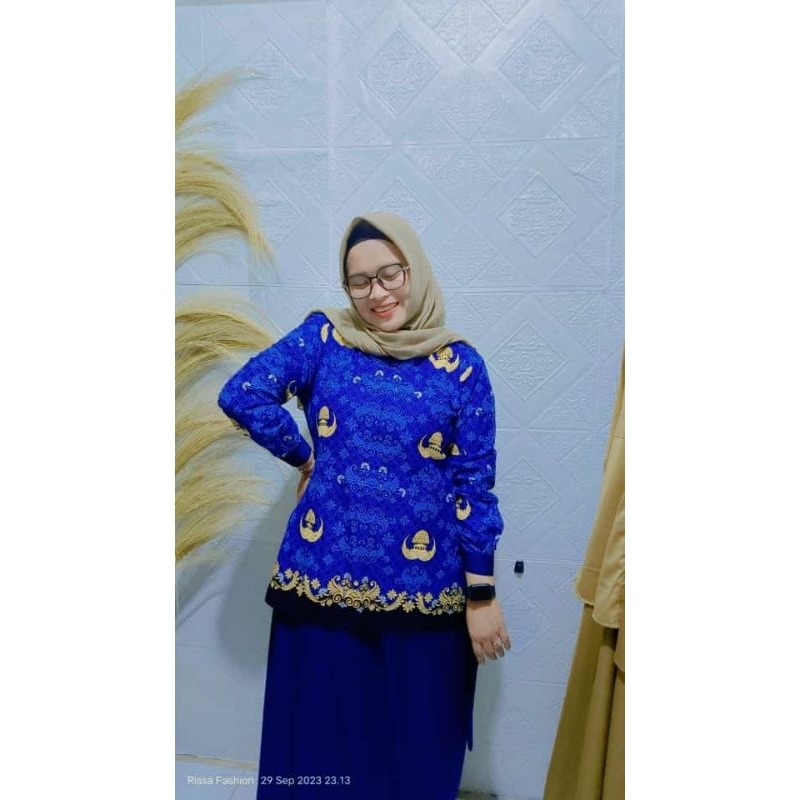 Atasan Dinas Korpri/Seragam Korpri Biru Wanita /Seragam Korpri Pria