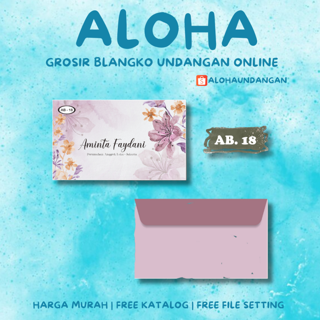 

AMPLOP KONDANGAN NIKAH FALAH AB 18 50 PCS UKURAN TANGGUNG | Aloha Undangan