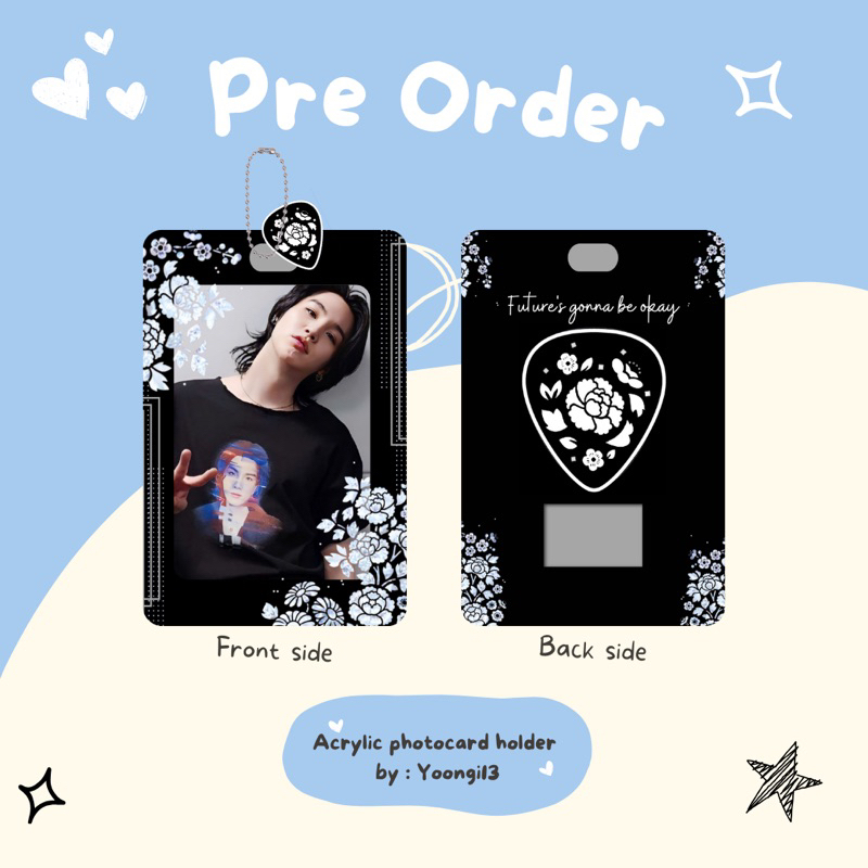 Acrylic Photocard Holder / PC Holder BTS Suga Min yoongi