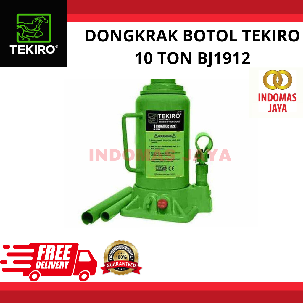 TEKIRO DONGKRAK BOTOL 10 TON - HYDRAULIC JACK 10 T - DONGKRAK MOBIL Tekiro Dongkrak Botol 10 Ton / Dongkrak mobil 10 Ton TEKIRO BJ1912
