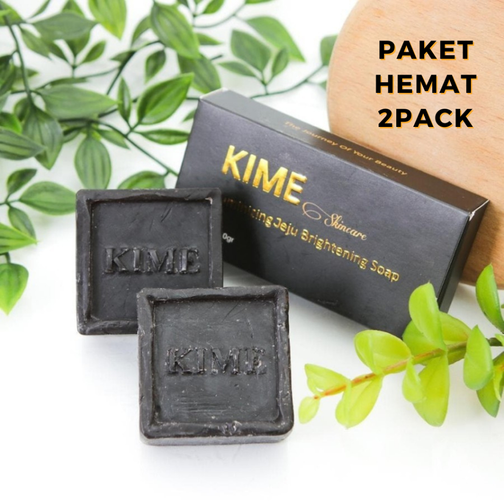 Paket Hemat 2 Pack Sabun KIME Skincare Luminizing Jeju Brightening Soap ( 2pack isi 4 Sabun)