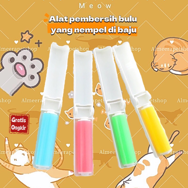 ROLLER LIPAT PEMBERSIH BULU, DEBU DI BAJU KARPET MOBIL PAKAIAN  TRAVELING PORTABLE MULTIFUNGSI