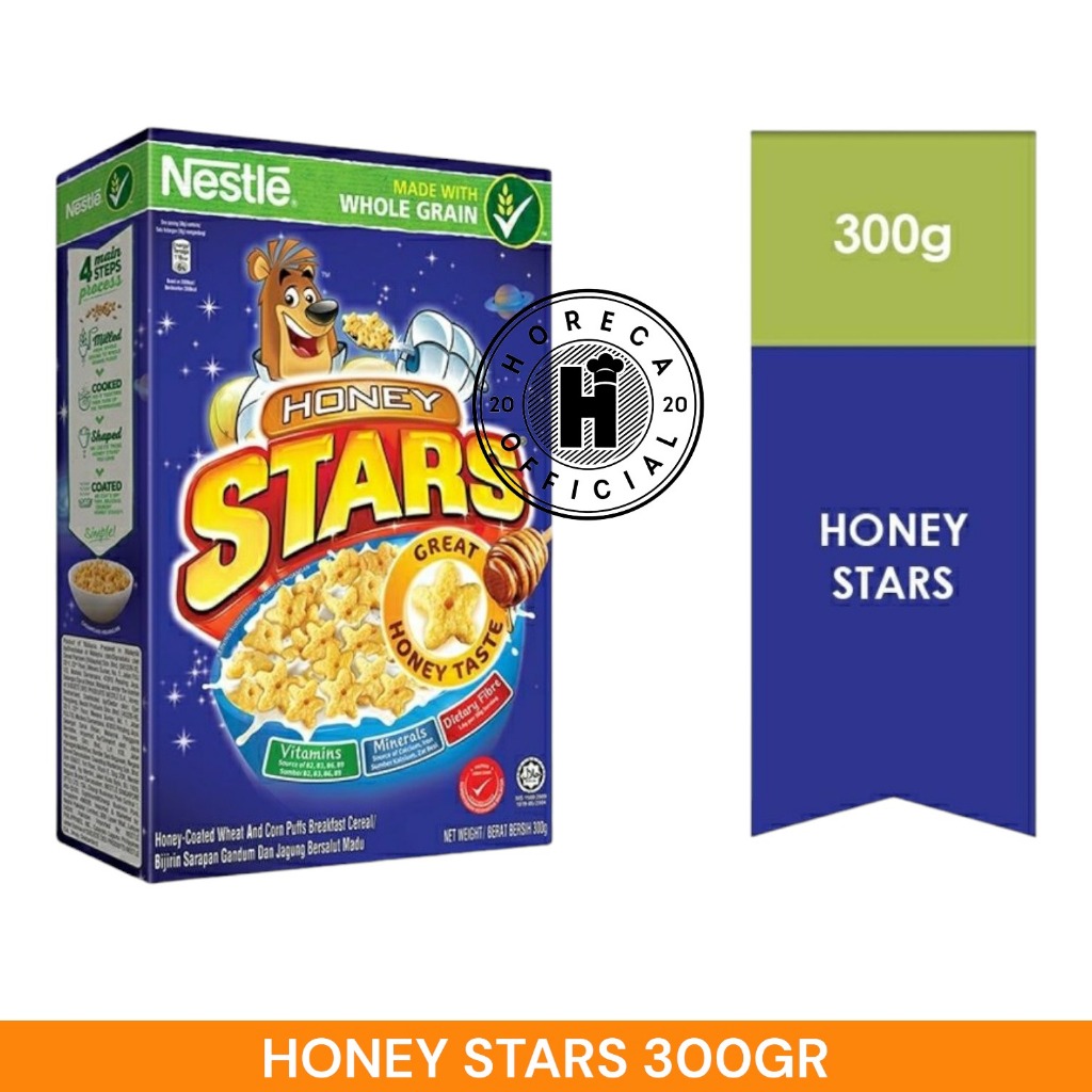 

CEREAL NESTLE HONEY STARS 300GR/SEREAL BERBENTUK BINTANG RASA MADU
