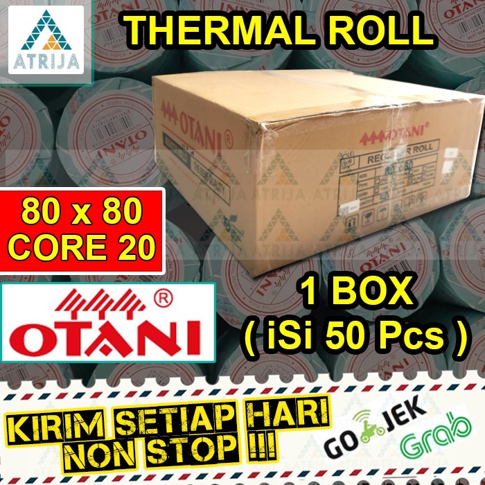 

Thermal Roll 80x80 Core 20 - 1 Box (50 Roll) KHUSUS GRAB/GOJEK
