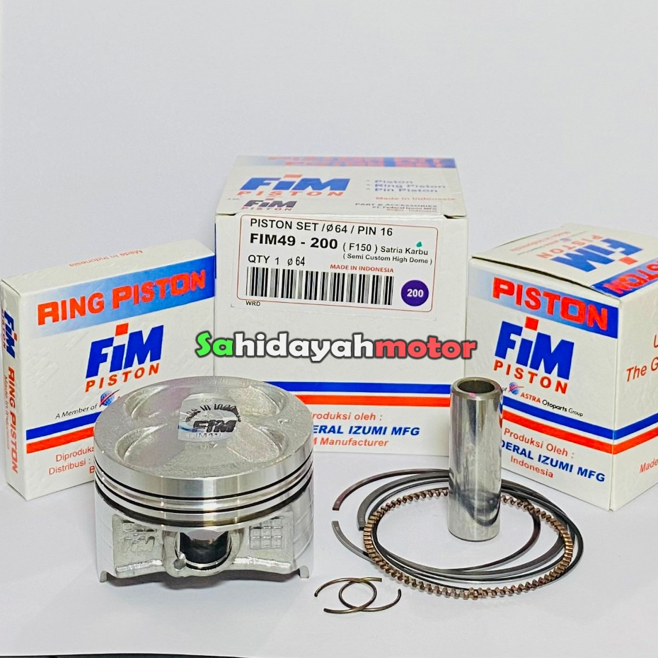 PISTON KIT SEHER SET SATRIA FU Karbu 62 62.5 63.5 64 PIN 16 FIM IZUMI