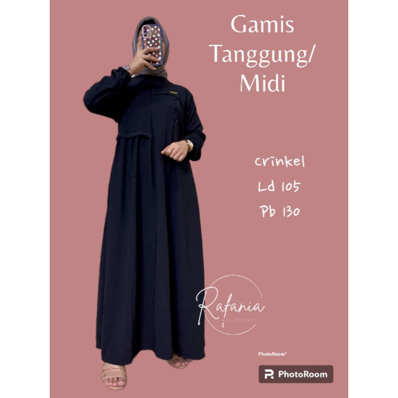 Gamis hitam/midi hitam