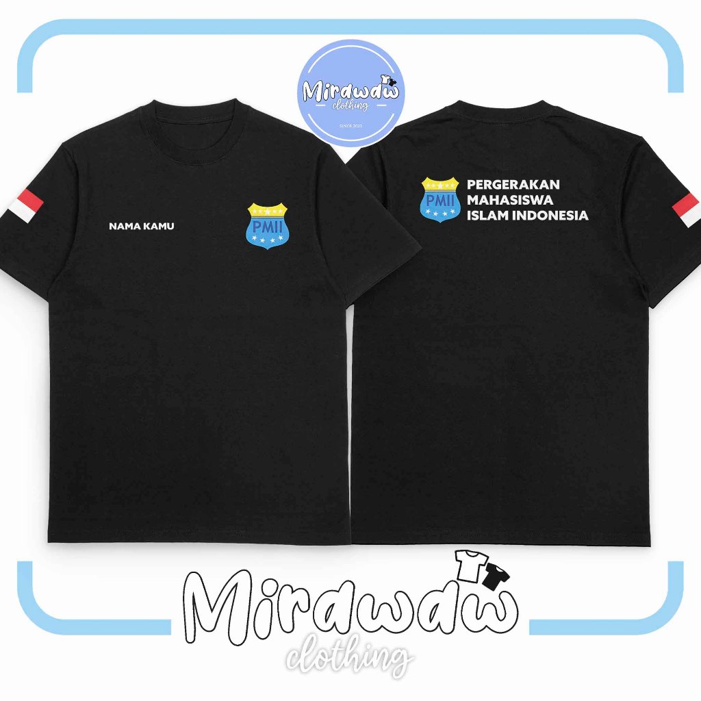 Kaos PMII Pergerakan Mahasiswa Islam Indonesia Gratis Nama Baju Distro