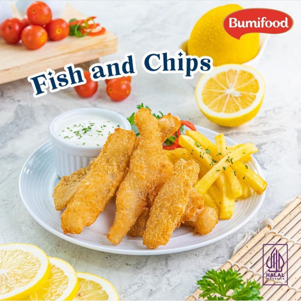 

Fish and Chips Bumifood - Lengkap Ikan dan Kentang Goreng French Fries Bumi Food