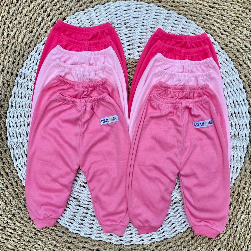 1 LUSIN (12PCS) CELANA PANJANG BAYI BARU LAHIR CELANA NEWBORN BAYI DNW BABY