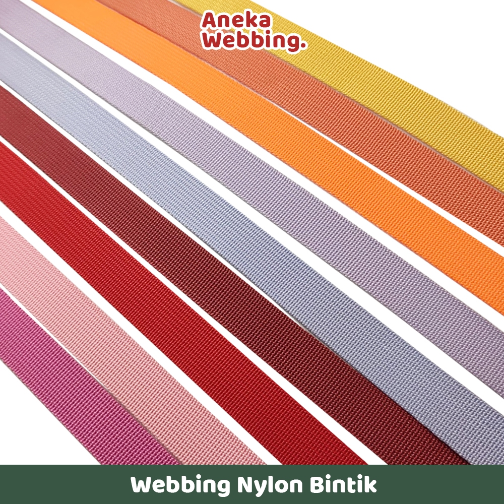 Webbing 2 cm Nylon Tali Ransel Pola Bintik Timbul (meteran)